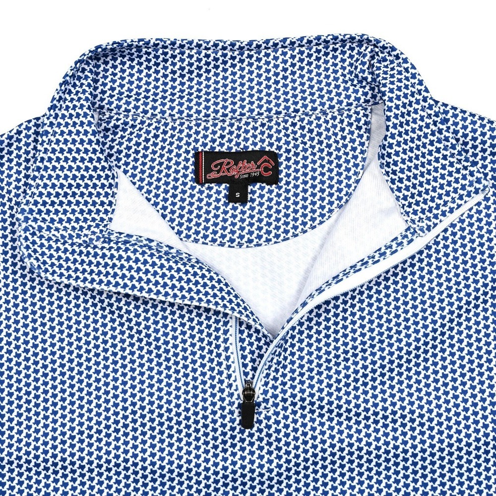 Rafter C Men's Geometric Texas 1/4 Zip Stretch (S) Pullover Cowboy Rodeo Outdoor